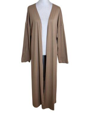 Izuria Womens Brown Duster Open Front Long Cardigan Size Medium